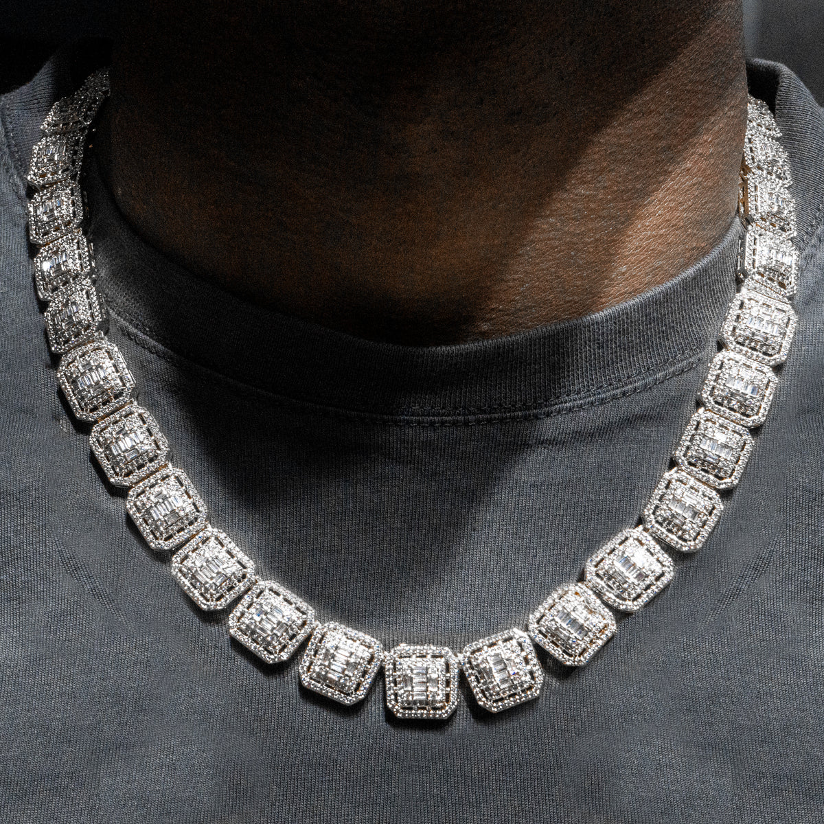 Clustered tennis chainメンズネックレス 約45cm prongset1_2copy_57619c34-74e3-