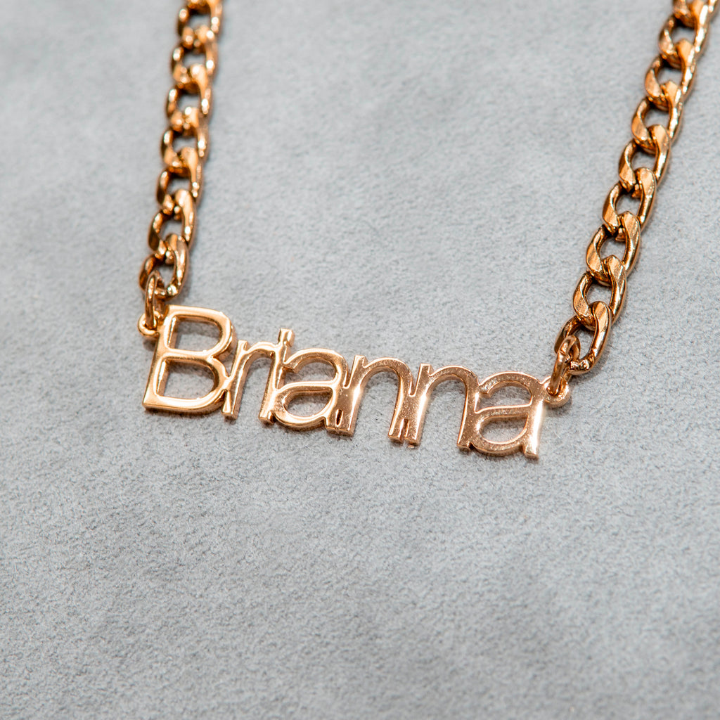Women Jewelry Rose Gold Name Necklace Style N14 - Main Image