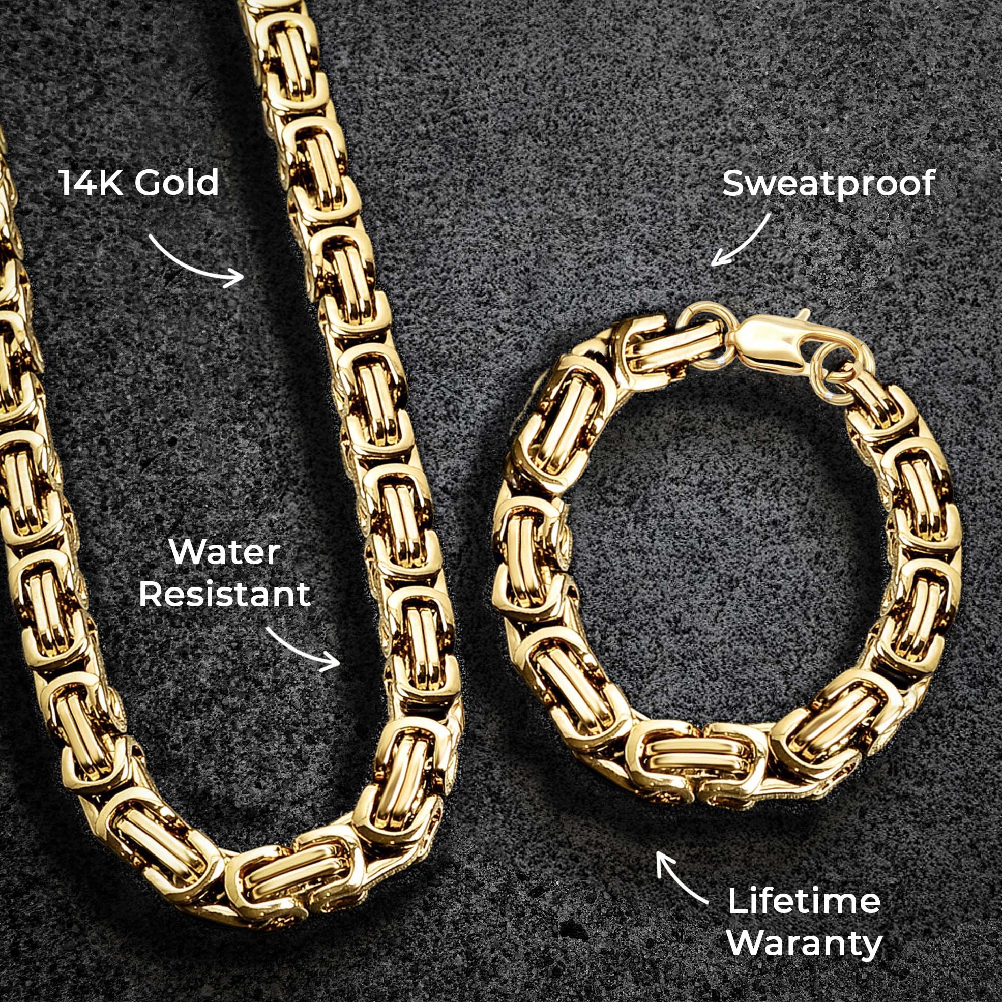 YA−MAN IS-101N GOLD Cable Cross Pendant Necklace in 18K Yellow Gold, 17.5mm