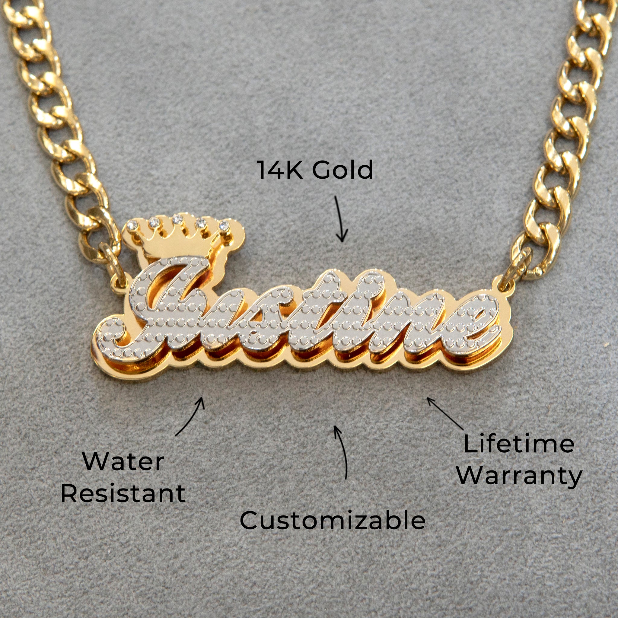 Women Jewelry - Gold Name Necklace | Style # N34
