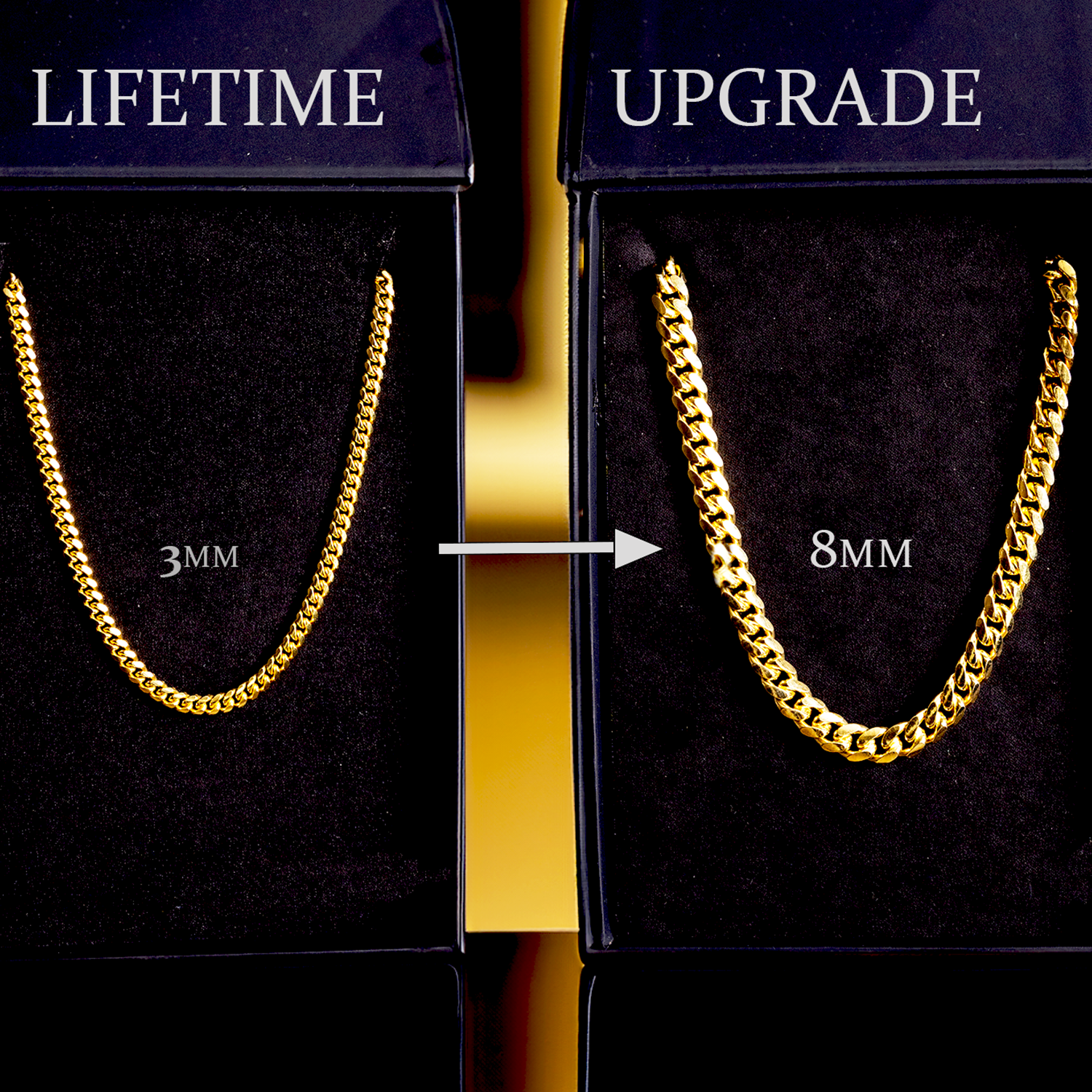 Mens Jewelry - Mens 14K Gold Byzantine Chain