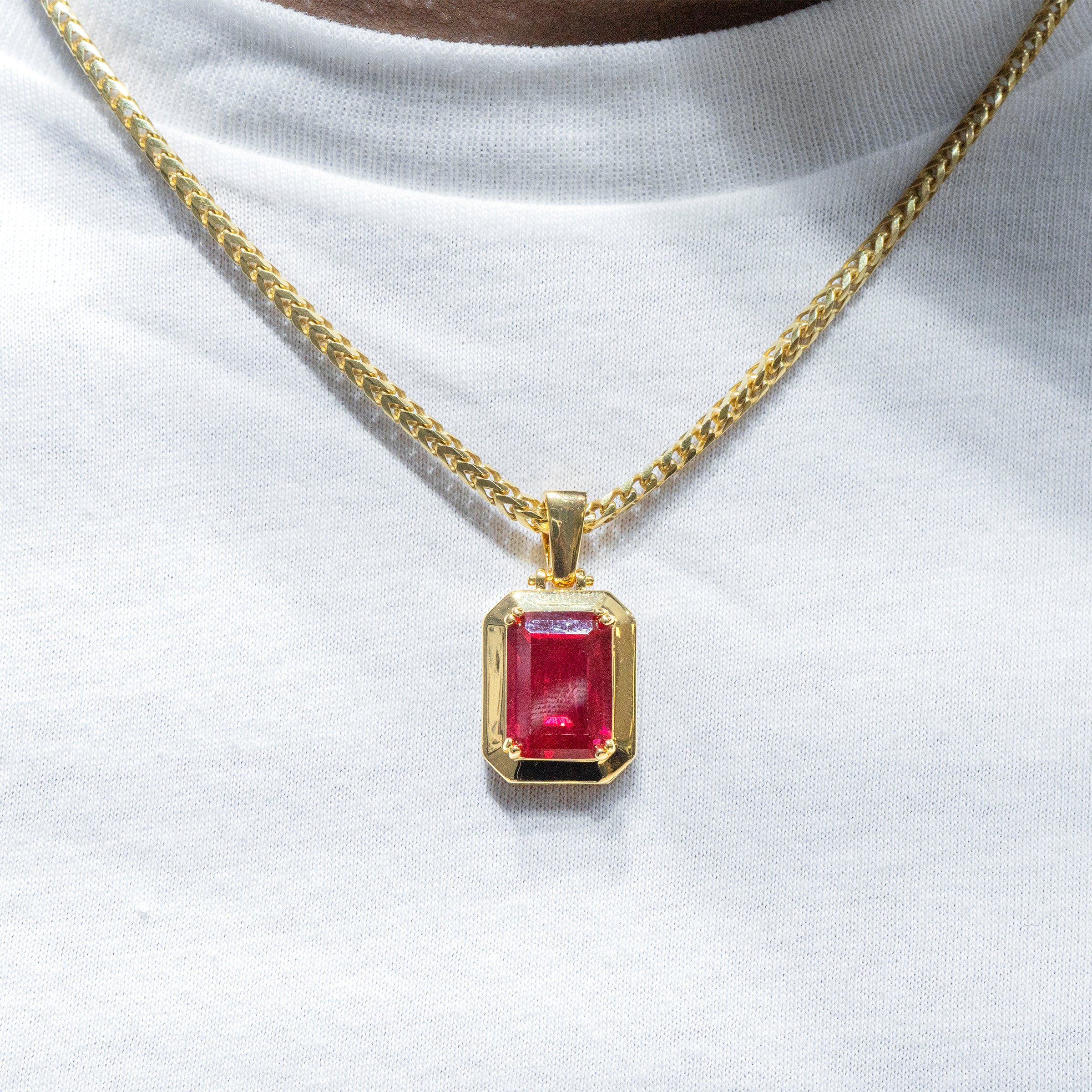 Mens Garnet Necklace New Releases - Main Image