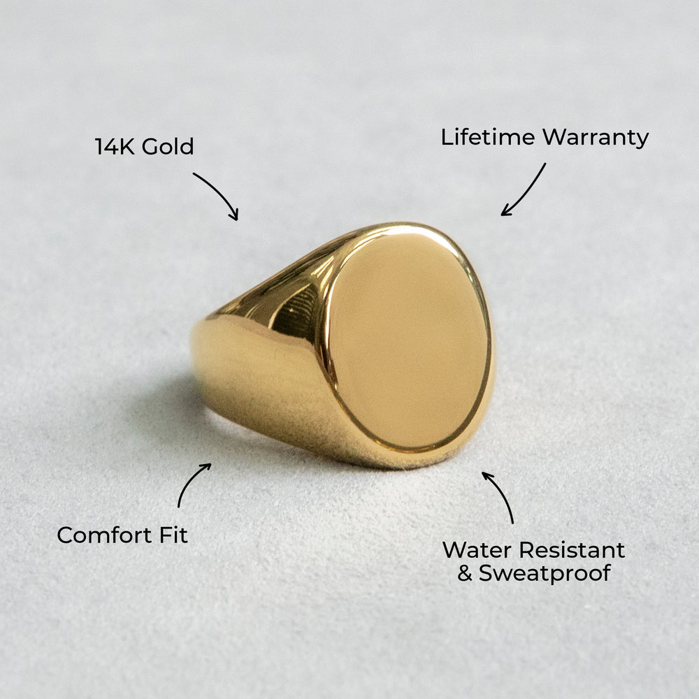 Mens Jewelry - Signet Gold Pinky Ring | 36 Grams