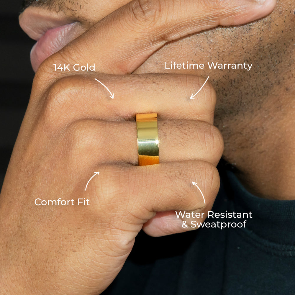 Mens Jewelry - Wedding Band Gold Ring | 7.7 Grams