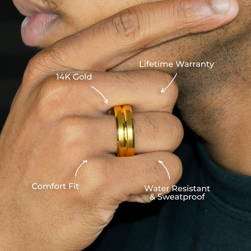 Mens Jewelry - Wedding Band Gold Ring | 9.5 Grams
