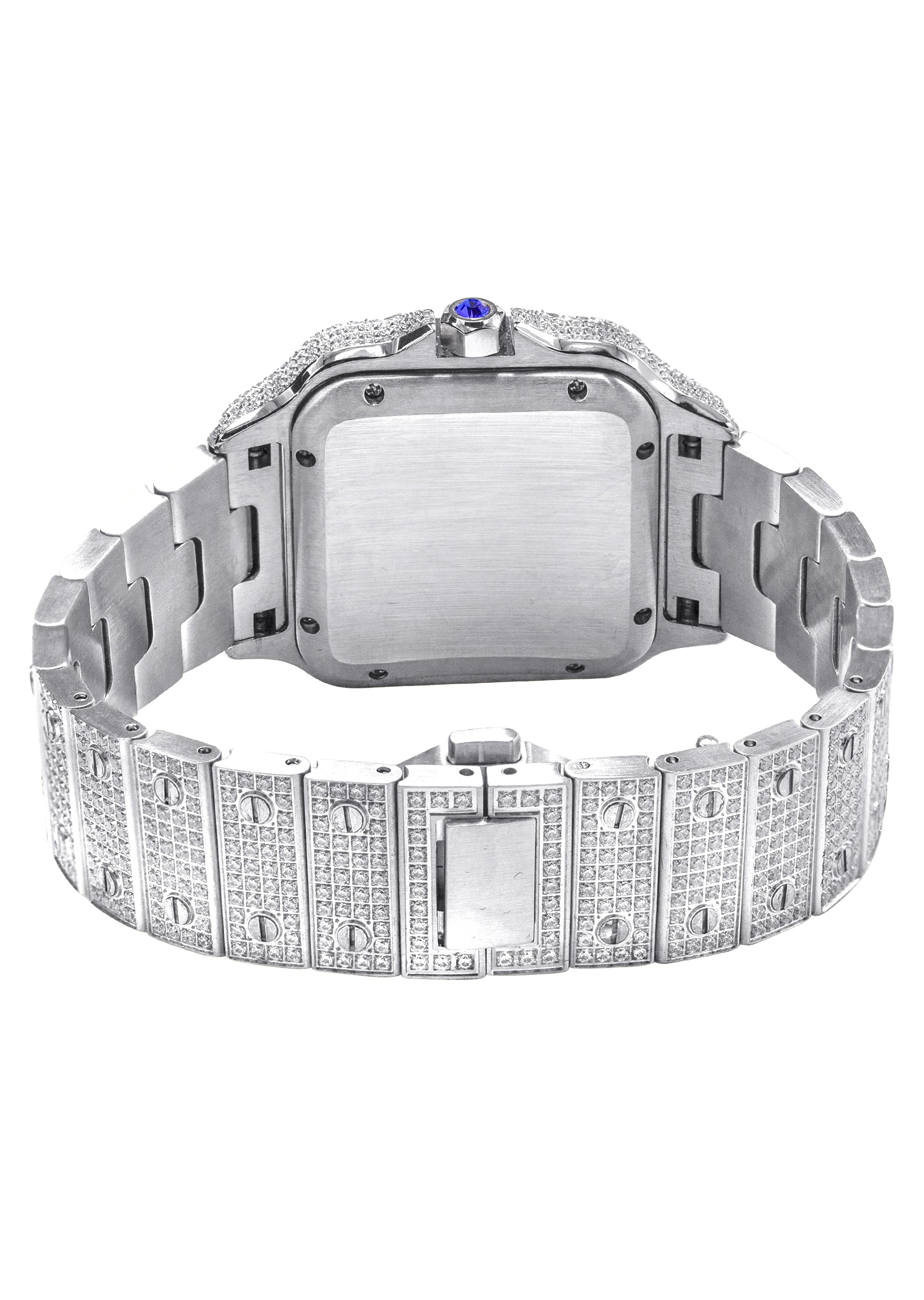 Iced Out VVS Square Roman Dial Gold | Stainless Steel Bust Down Watch (NWOT) 510IFNs1-qL._AC_UY1000_.jpg main image 4