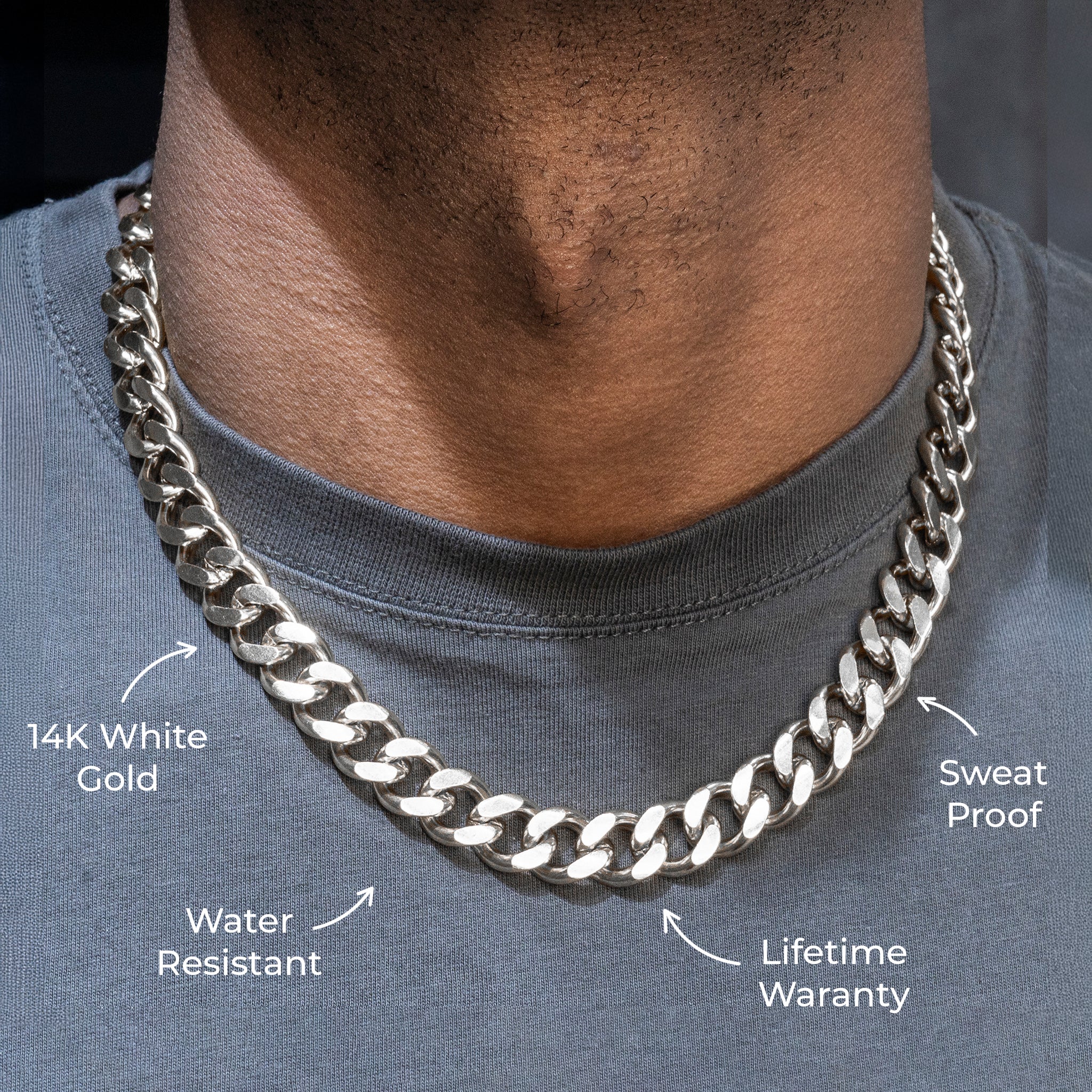 Miami 14K White Gold Cuban Link Curb Chain Bracelet 8.5mm 7.5in-9in 890799-1 Miami 14K White Gold Cuban Link Curb Chain Bracelet 8.5mm 7.5in-9in 890799-1