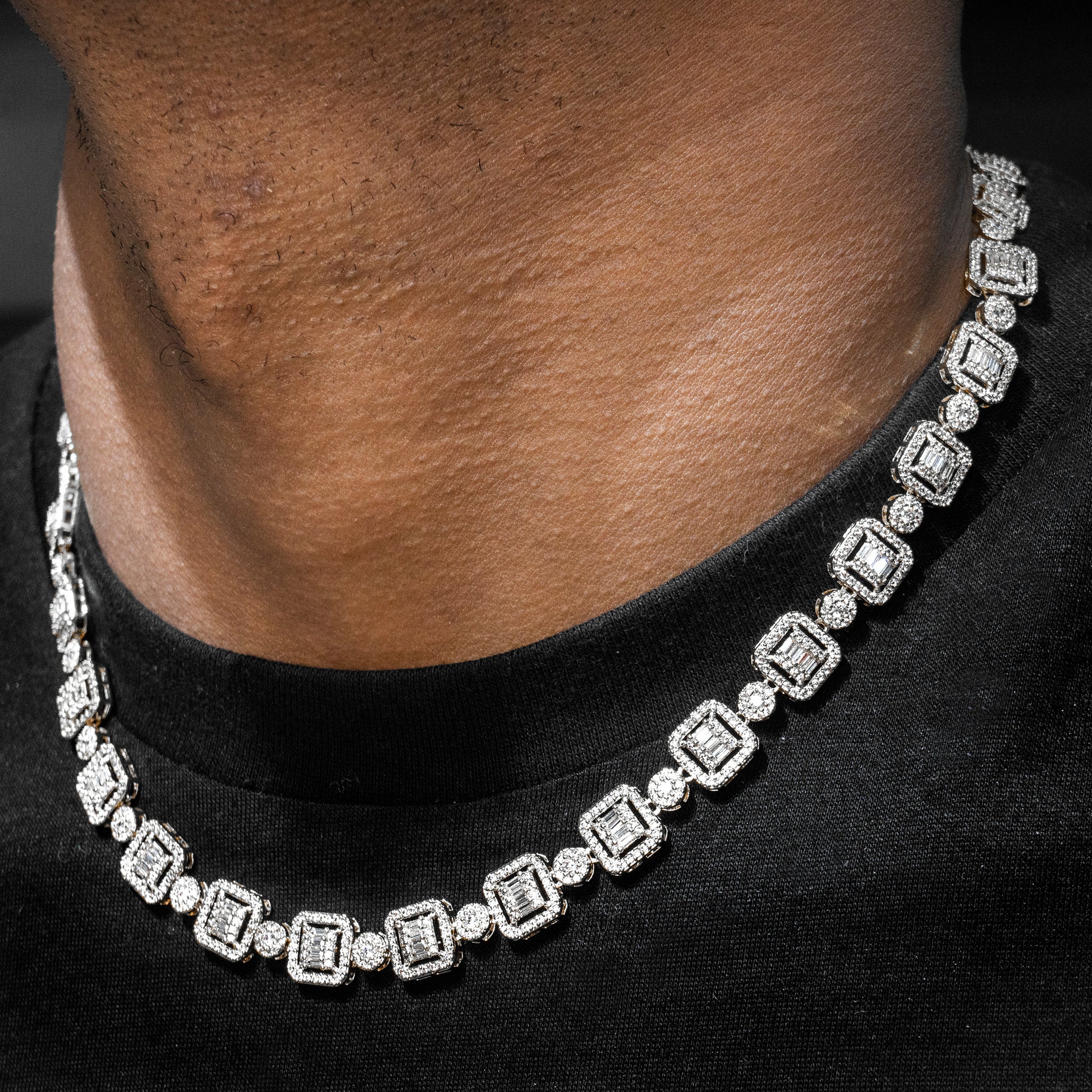 Cluster Necklace Diamond Cluster Chain Gold Urban