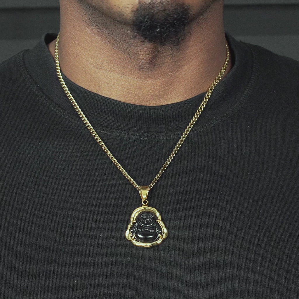 Mens Jewelry - 14K Gold Buddha Necklace | Appx. 12 Grams