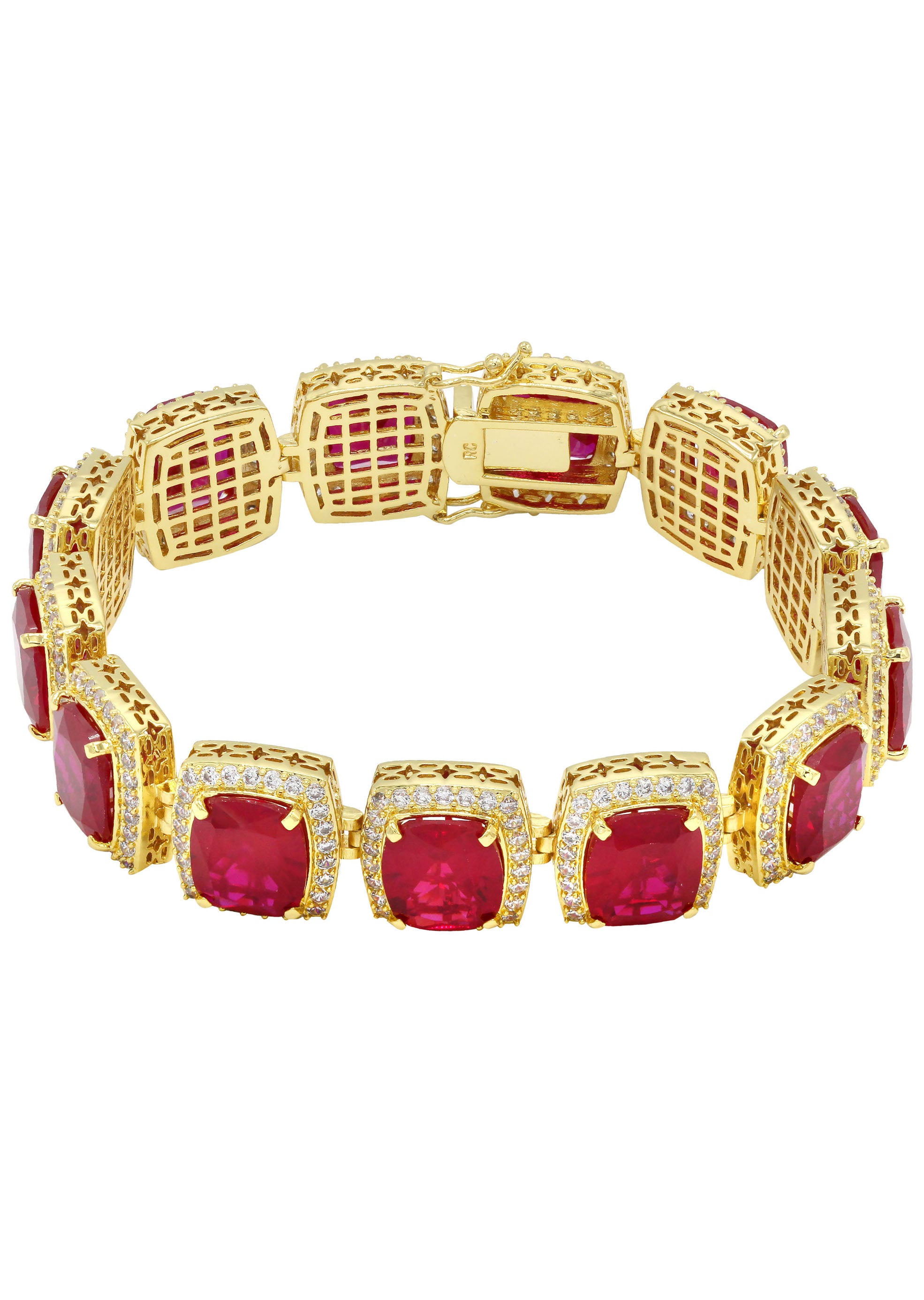 gold bracelets with ruby
